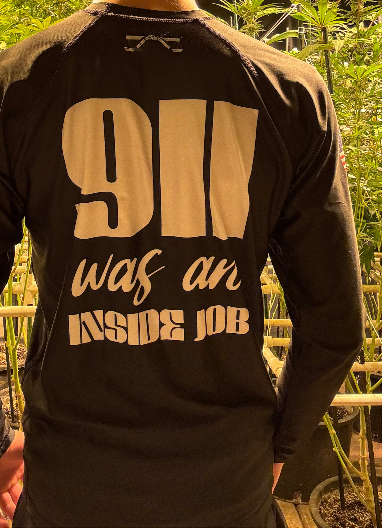 911 Was an Inside Job Rash Guard: Longsleeve